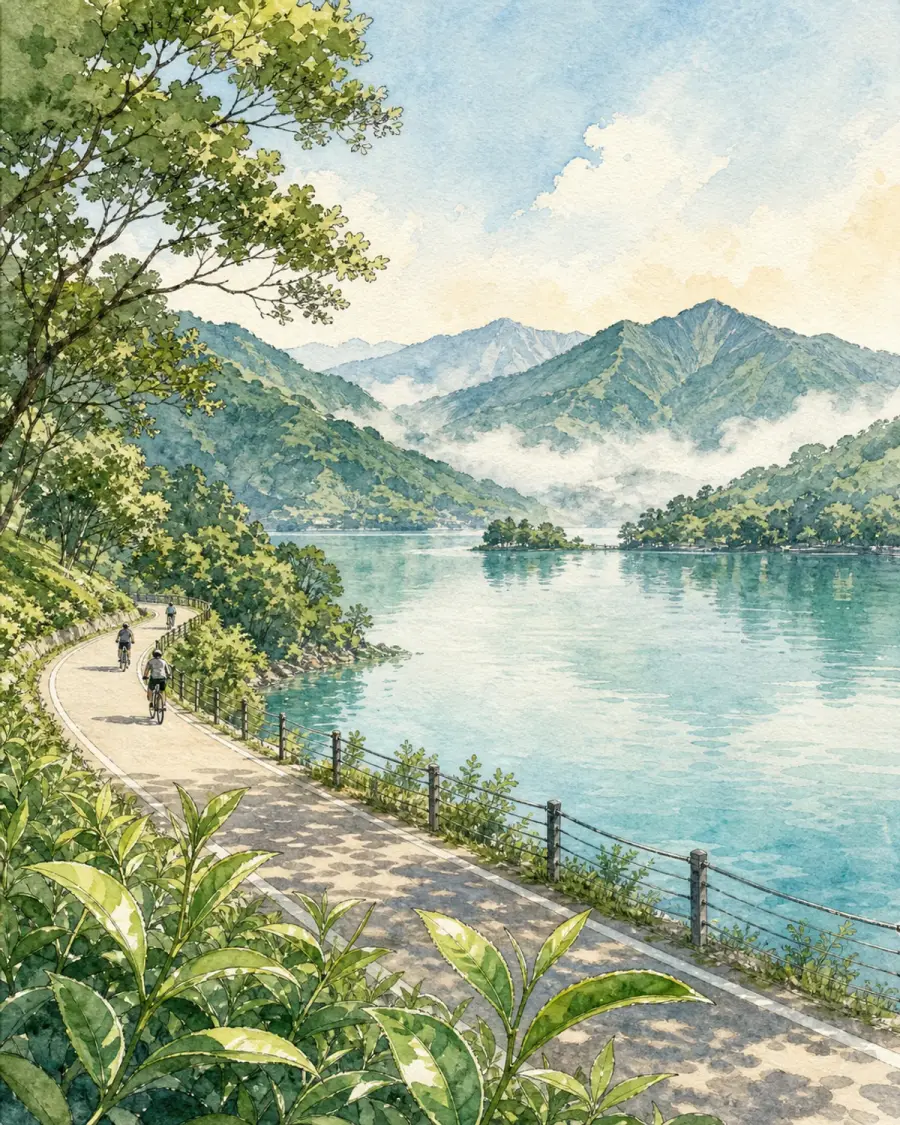 全球最美單車道與晨霧