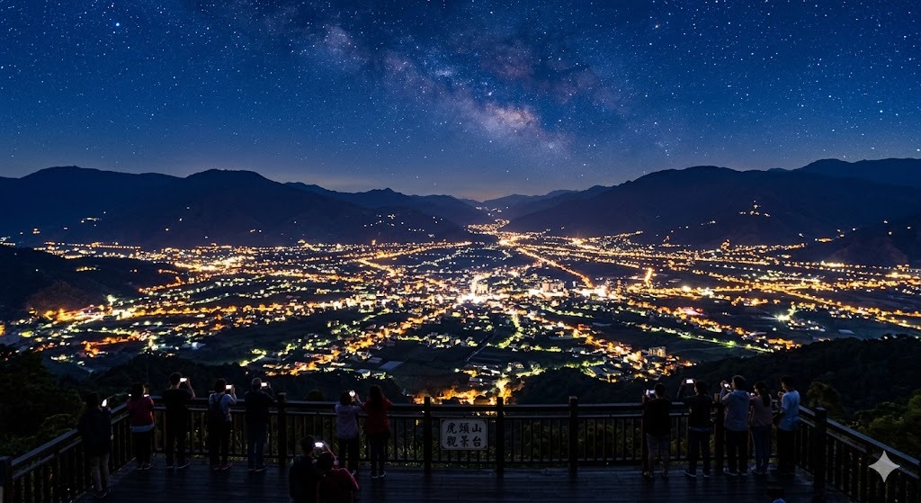 虎頭山百萬夜景：俯瞰埔里盆地的星光萬家燈火